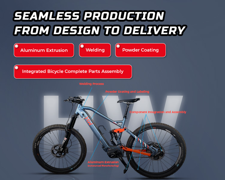  Integrierte Aluminium-Fahrradproduktion vom Schwei&szlig;en bis zur Montage 